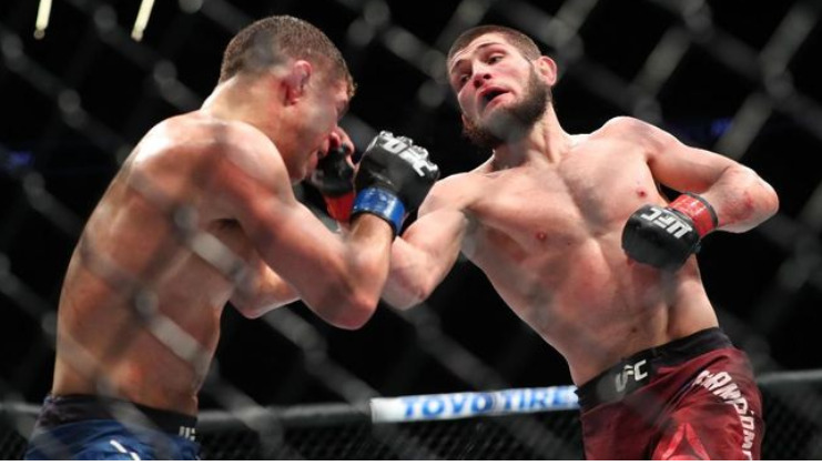 Khabib NurmagomedovVersus Justin Gaethje laga UFC.(foto : ist)