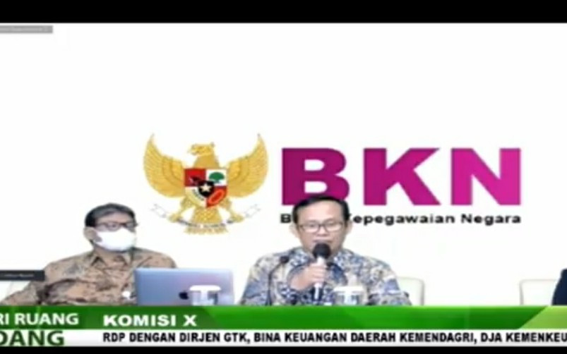 foto tangkapan layar Deputi Mutasi BKN Aris Widianto. (Istimewa)