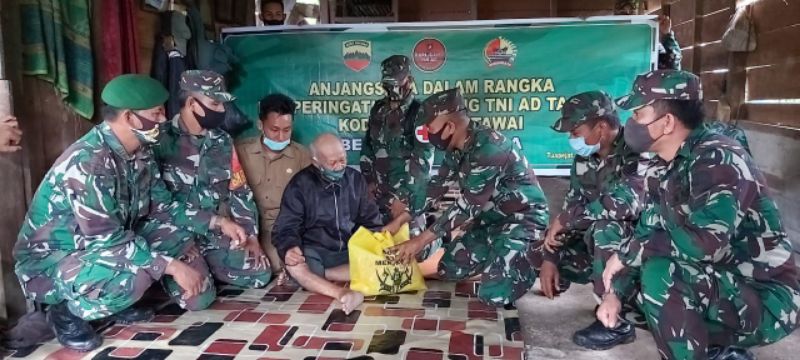 Peringati Hari Juang TNI AD, Kodim 0319 Mentawai Gelar Doa Bersama dan Berbagi Sembako