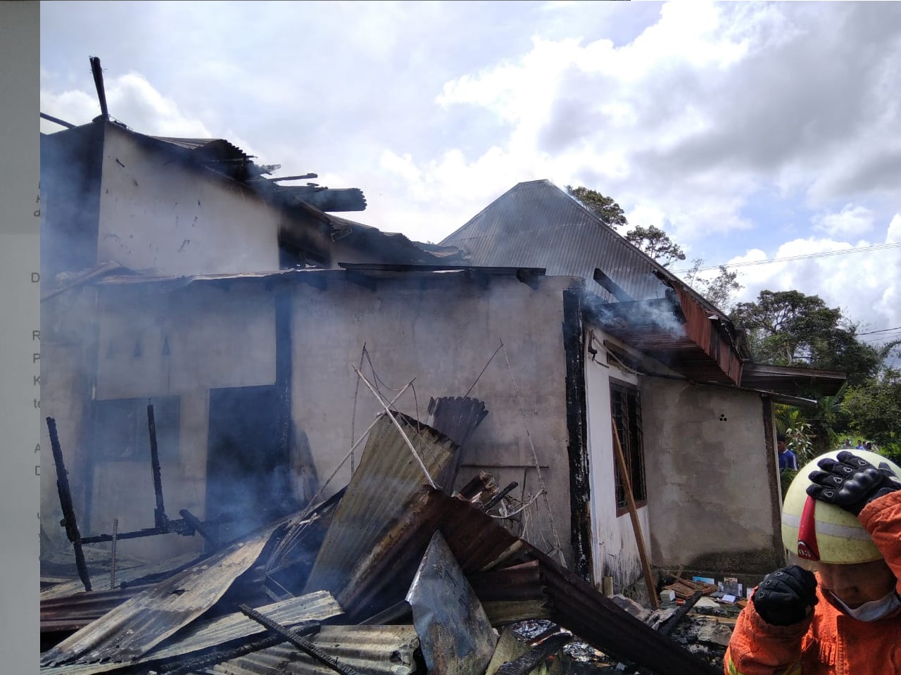 kebakaran baso habiskan 1 unit rumah permanen, Kamis (9/12/2020)