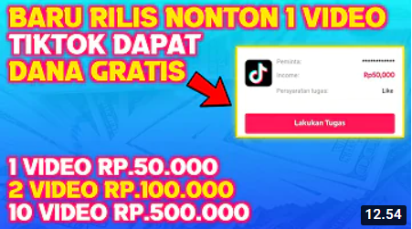 Dana Gratis!! Nonton Video Dibayar Rp 500 Ribu, Aplikasi Penghasil Uang Terbaru 2022