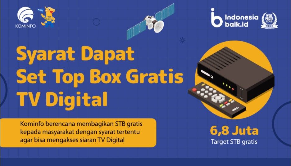 Begini cara mendapatkan STB (Set Top Box) gratis dari pemerintah. (Foto: Kominfo)