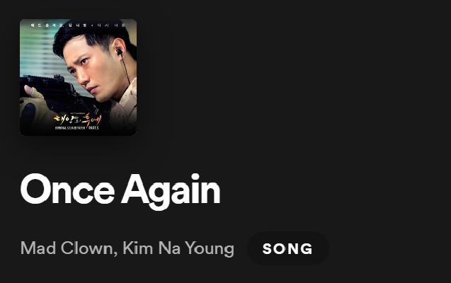 Arti Lagu 'Once Again' by Kim Na Young dan Mad Clown Soundtrack Descendants of The Sun, Viral di TikTok! (Foto : Tangkap Layar Spotify)