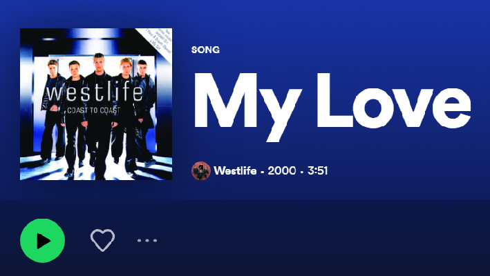 Arti Lagu 'My Love' by Westlife, Makna dan Terjemahan Lirik Bahasa Indonesia (Foto : Tangkap Layar Spotify)