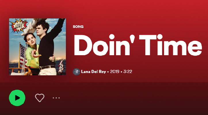 Arti dan Makna Lagu Doin' Time by Lana Del Rey Viral di TikTok, beserta Terjemahan Lirik Bahasa Indonesia (Foto : Tangkap Layar Spotify)