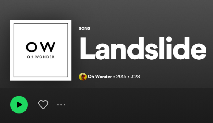 Makna dan Arti Lagu 'Landslide' by Oh Wonder beserta Terjemahan Lirik Bahasa Indonesia (Foto : Tangkap Layar Spotify)