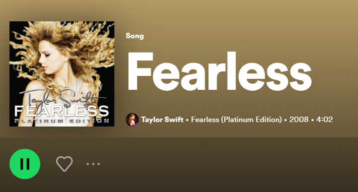 Arti Lagu And I Don’t Know How It Gets Better Than This 'Fearless' by Taylor Swift, Makna dan Terjemahan Lirik Indonesia (Foto : Tangkap Layar Spotify)