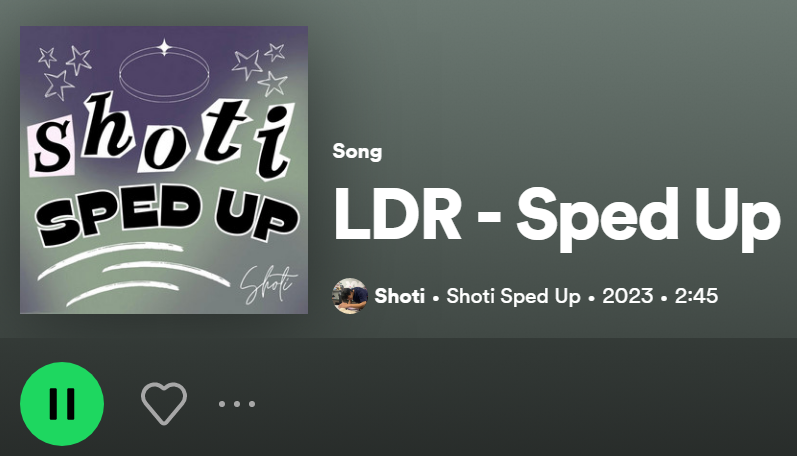 Arti dan Makna Lirik Lagu 'LDR' by Shoti (Speed Up), You're Always On My Mind Viral di TikTok! (Foto : Tangkap Layar Spotify)