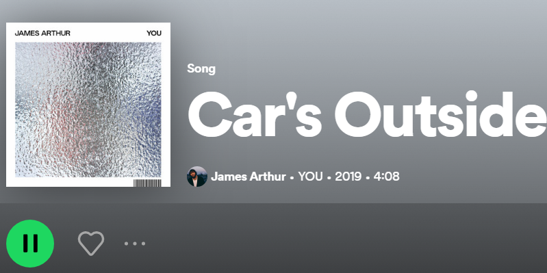 Makna dan Arti Lagu 'Car's Outside' by James Arthur, Oh Darling All Of The City Lights Viral di TikTok (Foto : Tangkap Layar Spotify)