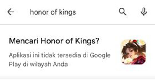 Honor of Kings Playstore