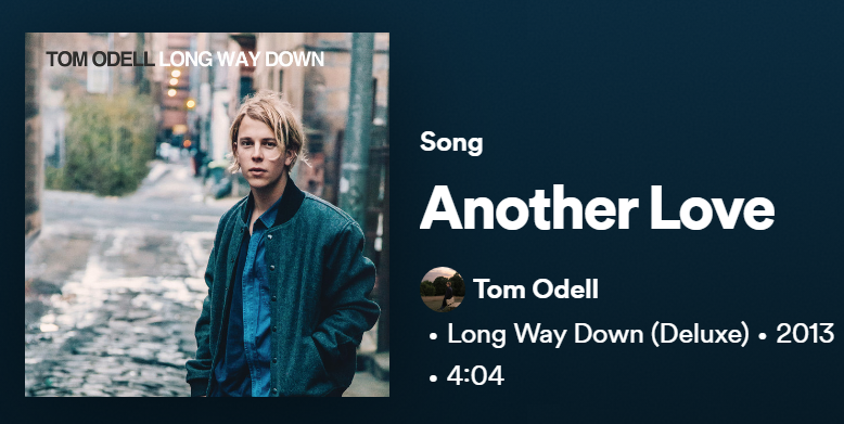 Arti dan Makna Lirik Lagu 'Another Love' by Tom Odell beserta Terjemahan Indonesia, Viral TikTok! (Foto : Tangkap Layar Spotify)