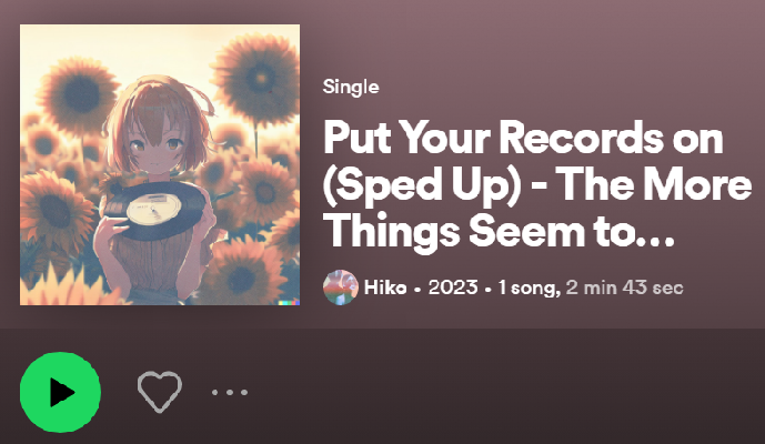Makna Lagu 'Put Your Records On (Sped Up)' by Hiko Viral di TikTok serta Arti Lirik dalam Bahasa Indonesia (Foto: Spotify)