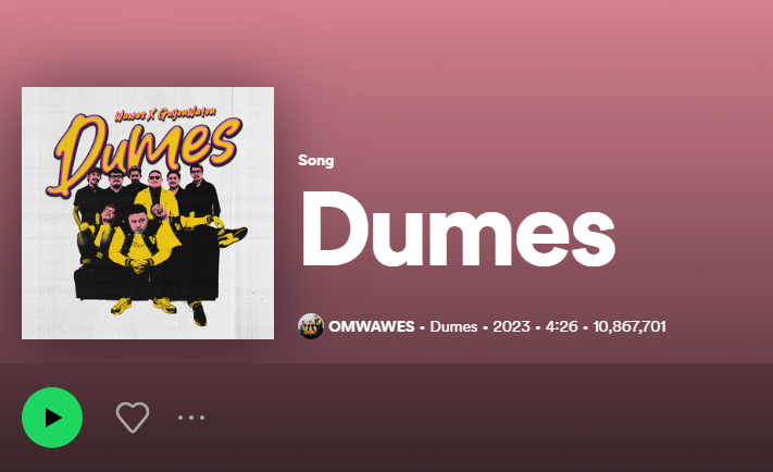 Arti Lagu Ra Pengen Liyane 'Dumes' by Wawes Ft. Guyon Waton Viral di TikTok! (Foto: Tangkap Layar Spotify)