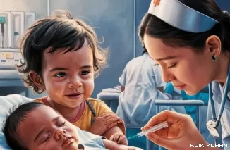 Ilustrasi Imunisasi Polio (foto: Ideogram AI)