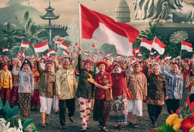 Ilustrasi Hari Kemerdekaan Indonesia (foto: Ideogram AI)