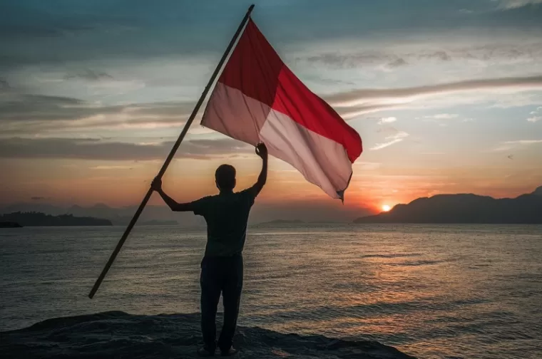 Ilustrasi bendera merah putih (foto: Ideogram AI)