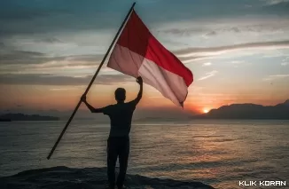 Ilustrasi bendera merah putih (foto: Ideogram AI)