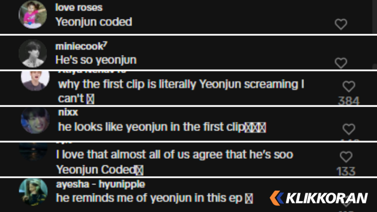 Komentar Netizen Mengenai Kemiripan Song Kang dengan Yeonjun TXT (Foto: Tangkap Layar Komentar @aldariyaly)