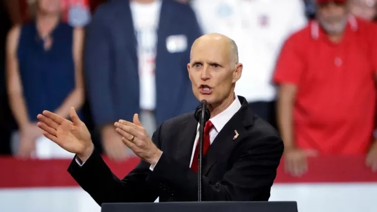 Seorang anggota parlemen Amerika Serikat Rick Scott. (Foto: VOA Indonesia)