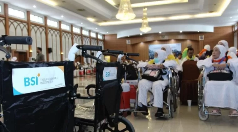 Beginilah penampakan kursi roda bantuan BSI untuk jamaah haji.(ist)
