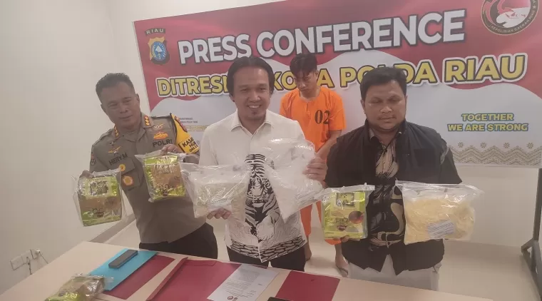 Kurir Narkoba Ditangkap Polda Riau, Bawa Sabu 9,5 Kg dan Ekstasi 9.000 Butir