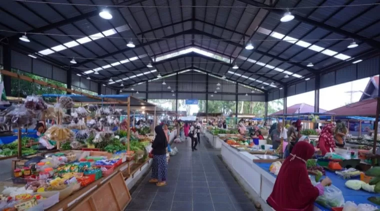 Pasar Rakyat Palapa Pekanbaru Mampu Tampung 100 Pedagang