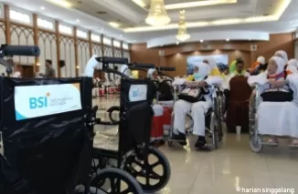 Beginilah penampakan kursi roda bantuan BSI untuk jamaah haji.(ist)