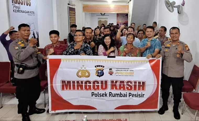 Polisi Ajak Jemaat Gereja GBIBCC Rumbai Bahas Keamanan di Acara Minggu Kasih