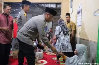 Kapolres Rokan Hilir Melayat ke Rumah Duka Korban Serangan Buaya, Begini Pesannya