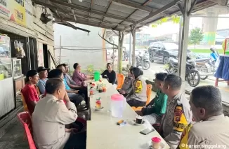 Kapolsek Senapelan Gandeng Masyarakat Jaga Keamanan Pilkada Lewat Cooling System