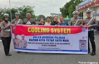 Satlantas Polresta Pekanbaru Ajak Masyarakat Jaga Pilkada Damai di Car Free Day