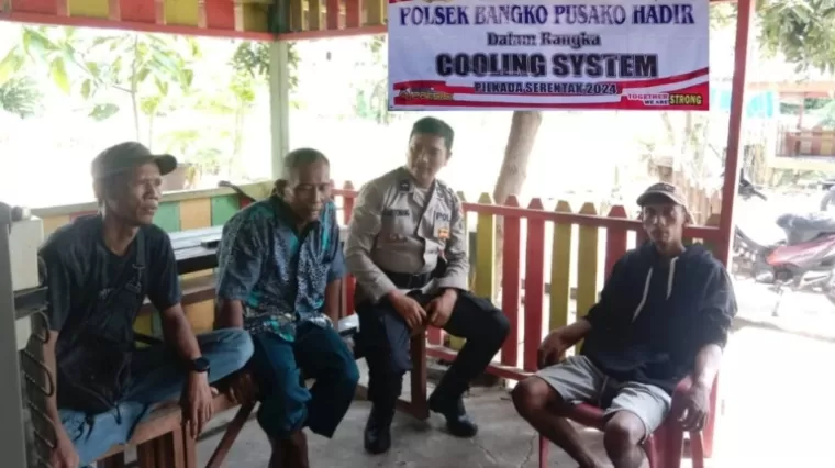 Polsek Bangko Pusako Ajak Warga Mantan Napi Jaga Pilkada Damai