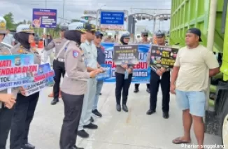 Dari Tol Pekbang, Ditlantas Polda Riau Satukan Pesan Pilkada Damai dan Keselamatan