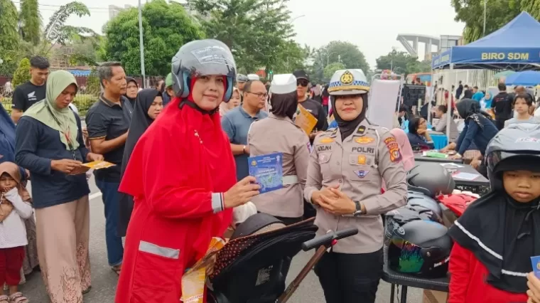 Awali Masa Tenang, Pesan Tertib Lalu Lintas dan Anti Golput Warnai CFD Pekanbaru