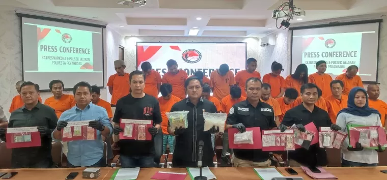 Gerak Cepat Dukung Asta Cita Presiden, Polisi Pekanbaru Tangkap 27 Tersangka Narkoba