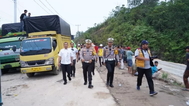 Tinjau Jalan Lintas Riau - Sumbar, Begini Pesan Ditlantas Polda Riau