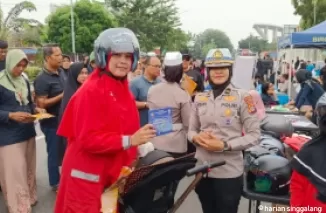 Awali Masa Tenang, Pesan Tertib Lalu Lintas dan Anti Golput Warnai CFD Pekanbaru