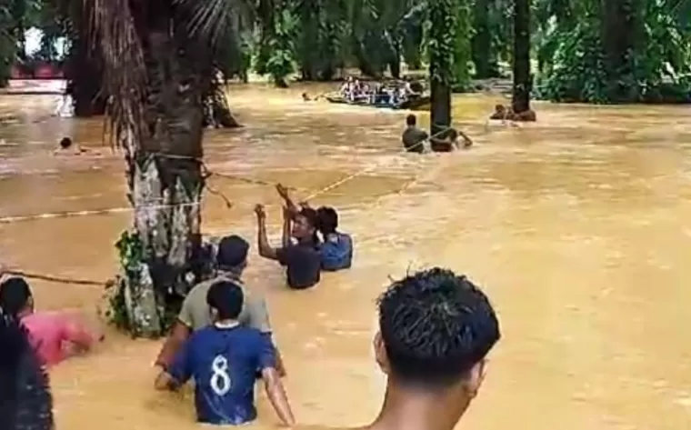 Banjir Terbesar dalam Sejarah Inhil, Rendam 7 Desa Hingga 700 Rumah Warga