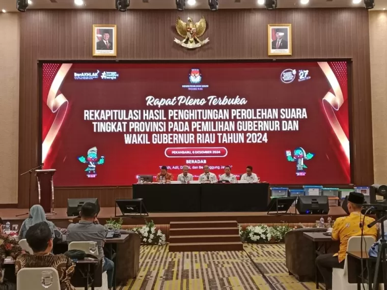 Pleno Pilkada Riau 2024, Abdul Wahid-SF Hariyanto Menang