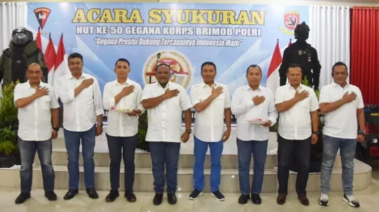 Rayakan Setengah Abad, Gegana Brimob Polda Riau Tebar Kepedulian dan Harapan