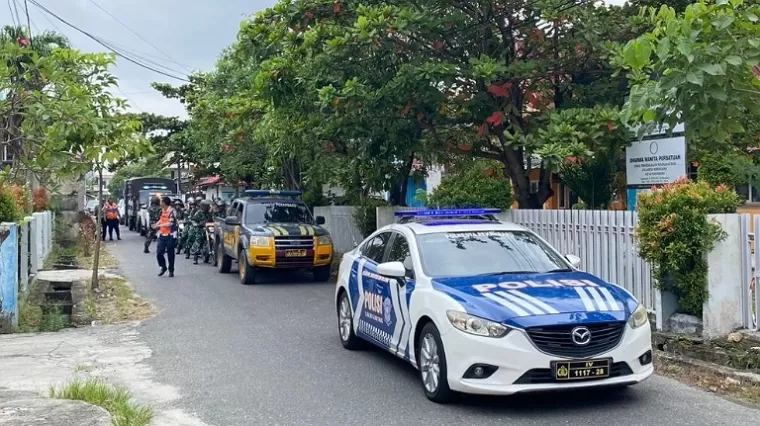 Polresta Pekanbaru Gelar Patroli Skala Besar Pasca Pelantikan Gubernur dan Wali Kota