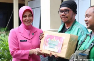 Bazar Ramadhan Polri Presisi 2025, Polresta Pekanbaru Gelar Baksos untuk Ojek Online