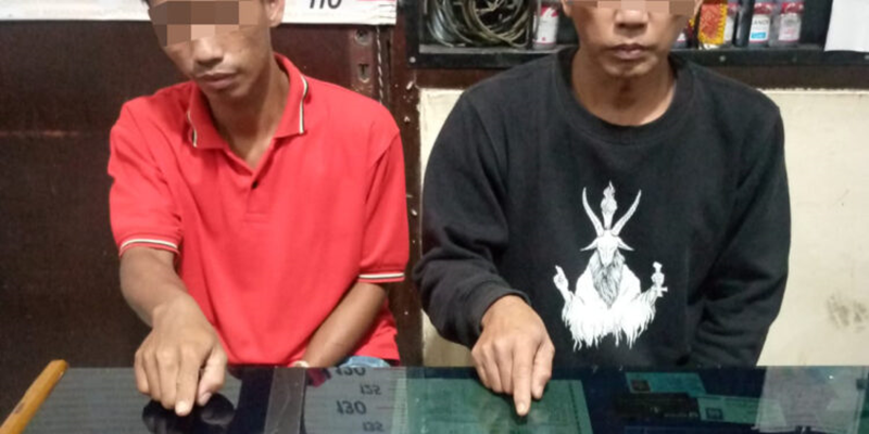 Dua orang tersangka narkoba diamankan polisi. (Foto: Dok istimewa)