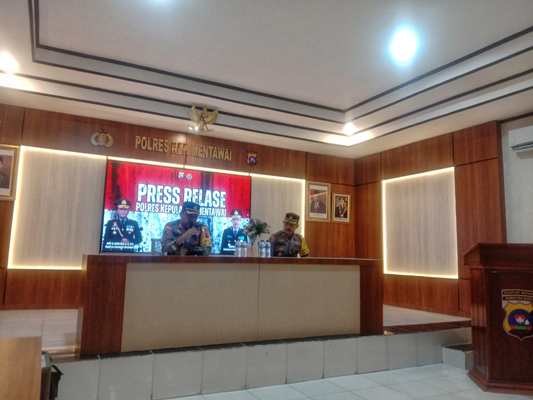 Polres Mentawai Gelar Press Release Akhir Tahun 2023 Bersama Jurnalis