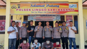 Empat orang pelaku pencurain ternak diamankan polisi. (Foto: Dok istimewa)