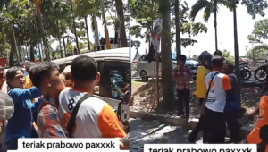 Foto Ricuh Kampanye Anies Baswedan di Padang, Kader PKS vs Driver Ojek, Teriakan Prabowo Pemicu Kericuhan