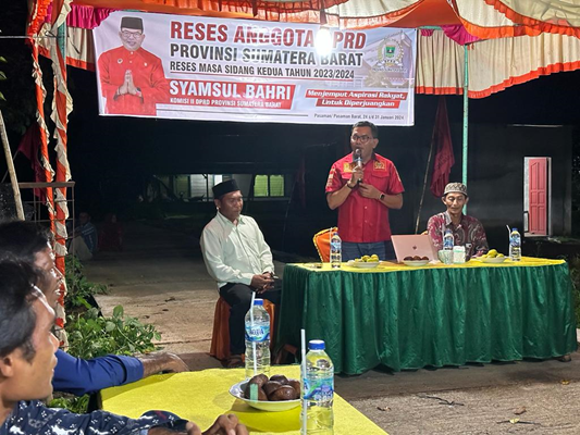 Foto Syamsul Bahri, Anggota Komisi II DPRD Sumbar, Serap Aspirasi Masyarakat Pasaman Barat pada Masa Reses