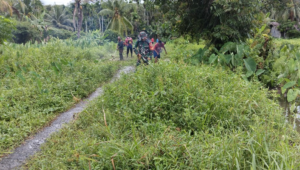 Foto Babinsa Koramil 03/Sipora Gotong Royong Bersama Masyarakat di Desa Sido Makmur