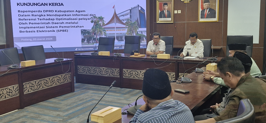 Foto DPRD Sumbar Mempelajari Penerapan SPBE dari Bapermda Kabupaten Agam