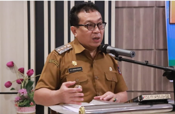 Pj Walikota Payakumbuh Jasman saat memberikan sambutan di Jakarta kemaren